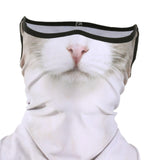 Maxbell Neck Gaiter Cat Design Summer Face Mask with Ear Loops for Skiing Daily Wear white