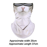 Maxbell Neck Gaiter Cat Design Summer Face Mask with Ear Loops for Skiing Daily Wear white