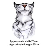 Maxbell Neck Gaiter Cat Design Summer Face Mask with Ear Loops for Skiing Daily Wear black white