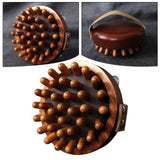 Maxbell Wooden Massager Back Muscle Portable Guasha Scraping Brush for Arm Waist Leg 9.5x4.5cm Light Brown