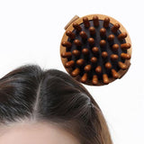 Maxbell Wooden Massager Back Muscle Portable Guasha Scraping Brush for Arm Waist Leg 9.5x4.5cm Brown