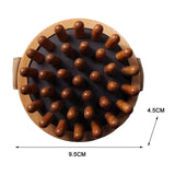 Maxbell Wooden Massager Back Muscle Portable Guasha Scraping Brush for Arm Waist Leg 9.5x4.5cm Brown