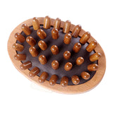 Maxbell Wooden Massager Back Muscle Portable Guasha Scraping Brush for Arm Waist Leg 11x7.5cm Brown