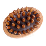 Maxbell Wooden Massager Back Muscle Portable Guasha Scraping Brush for Arm Waist Leg 11x7.5cm Brown