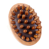 Maxbell Wooden Massager Back Muscle Portable Guasha Scraping Brush for Arm Waist Leg 11x7.5cm Brown