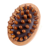 Maxbell Wooden Massager Back Muscle Portable Guasha Scraping Brush for Arm Waist Leg 11x7.5cm Brown