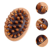 Maxbell Wooden Massager Back Muscle Portable Guasha Scraping Brush for Arm Waist Leg 11x7.5cm Brown