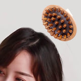 Maxbell Wooden Massager Back Muscle Portable Guasha Scraping Brush for Arm Waist Leg 11x7.5cm Brown