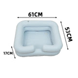 Maxbell Inflatable Wash Basin Bedside Hair Washing Tray for Bedridden Woman