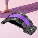 Maxbell Back Massaging Stretcher Equipment Waist Muscle Relief Lumbar Support Device violet