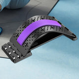 Maxbell Back Massaging Stretcher Equipment Waist Muscle Relief Lumbar Support Device violet