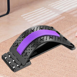 Maxbell Back Massaging Stretcher Equipment Waist Muscle Relief Lumbar Support Device violet