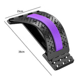 Maxbell Back Massaging Stretcher Equipment Waist Muscle Relief Lumbar Support Device violet
