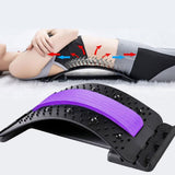 Maxbell Back Massaging Stretcher Equipment Waist Muscle Relief Lumbar Support Device violet