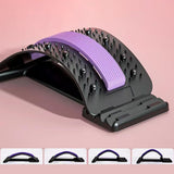 Maxbell Back Massaging Stretcher Equipment Waist Muscle Relief Lumbar Support Device violet