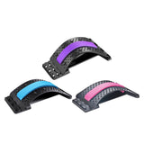 Maxbell Back Massaging Stretcher Equipment Waist Muscle Relief Lumbar Support Device violet