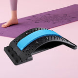 Maxbell Maxbell Back Massaging Stretcher Equipment Waist Muscle Relief Lumbar Support Device blue
