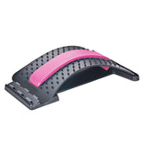 Maxbell Back Massaging Stretcher Equipment Waist Muscle Relief Lumbar Support Device pink