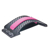 Maxbell Back Massaging Stretcher Equipment Waist Muscle Relief Lumbar Support Device pink