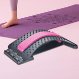 Maxbell Back Massaging Stretcher Equipment Waist Muscle Relief Lumbar Support Device pink