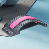 Maxbell Back Massaging Stretcher Equipment Waist Muscle Relief Lumbar Support Device pink