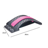 Maxbell Back Massaging Stretcher Equipment Waist Muscle Relief Lumbar Support Device pink