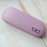 Maxbell Eyeglasses Case Concise Fits Most Glasses Box Large Case for Glasses Eyewear pink
