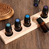 Maxbell Essential Oil Bottles Wooden Storage Display Stand 5 Slot for Anniversaries