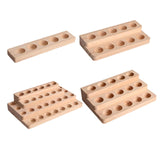 Maxbell Essential Oil Bottles Wooden Storage Display Stand 5 Slot for Anniversaries
