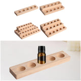 Maxbell Essential Oil Bottles Wooden Storage Display Stand 5 Slot for Anniversaries