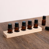 Maxbell Essential Oil Bottles Wooden Storage Display Stand 5 Slot for Anniversaries