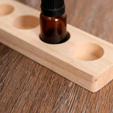 Maxbell Essential Oil Bottles Wooden Storage Display Stand 5 Slot for Anniversaries