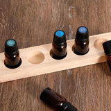 Maxbell Essential Oil Bottles Wooden Storage Display Stand 5 Slot for Anniversaries
