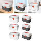 Maxbell Family Medical Aid Box Portable Box Storage for Camping Family Use Home white M