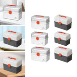 Maxbell Family Medical Aid Box Portable Box Storage for Camping Family Use Home white M