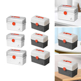 Maxbell Family Medical Aid Box Portable Box Storage for Camping Family Use Home white M