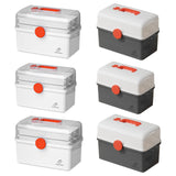 Maxbell Family Medical Aid Box Portable Box Storage for Camping Family Use Home white M