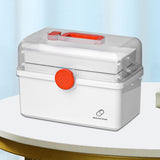 Maxbell Family Medical Aid Box Portable Box Storage for Camping Family Use Home white M