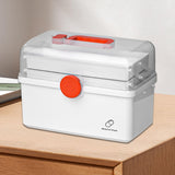 Maxbell Family Medical Aid Box Portable Box Storage for Camping Family Use Home white M