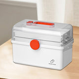 Maxbell Family Medical Aid Box Portable Box Storage for Camping Family Use Home white M