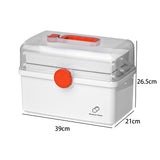 Maxbell Family Medical Aid Box Portable Box Storage for Camping Family Use Home white XL