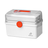 Maxbell Family Medical Aid Box Portable Box Storage for Camping Family Use Home white XL