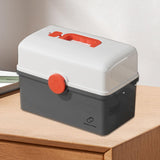 Maxbell Family Medical Aid Box Portable Box Storage for Camping Family Use Home grey M