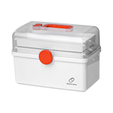 Maxbell Family Medical Aid Box Portable Box Storage for Camping Family Use Home white L