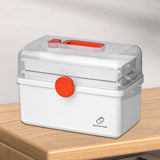 Maxbell Family Medical Aid Box Portable Box Storage for Camping Family Use Home white L