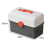 Maxbell Family Medical Aid Box Portable Box Storage for Camping Family Use Home grey XL