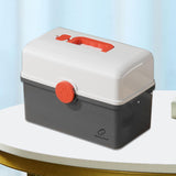 Maxbell Family Medical Aid Box Portable Box Storage for Camping Family Use Home grey XL