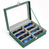 Maxbell 8 Slots Sunglasses Case Eyeglass Glasses Display Holder for Home Desk Drawer