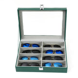 Maxbell 8 Slots Sunglasses Case Eyeglass Glasses Display Holder for Home Desk Drawer