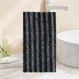 Maxbell Exfoliating Washcloth Towel Sturdy Japanse Long Body Scrub for Men and Women Black Strips